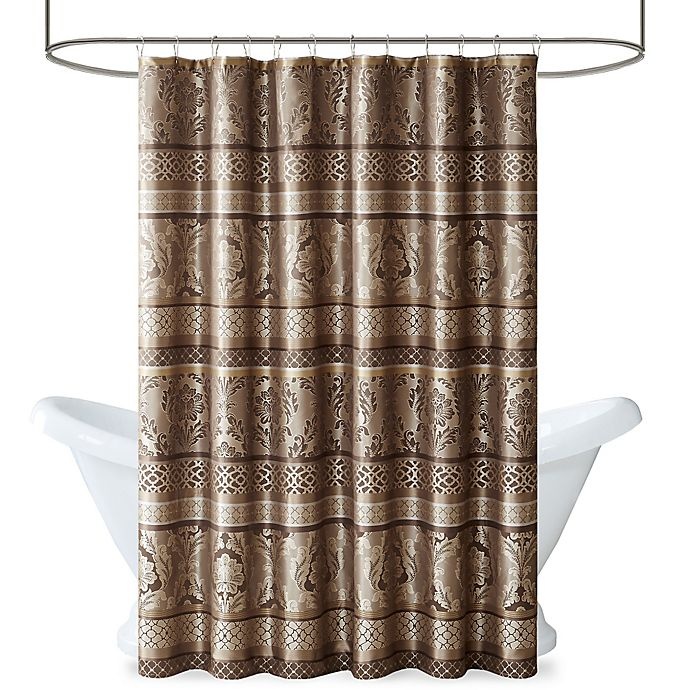 slide 3 of 3, Madison Park Bellagio Shower Curtain - Taupe, 72 in