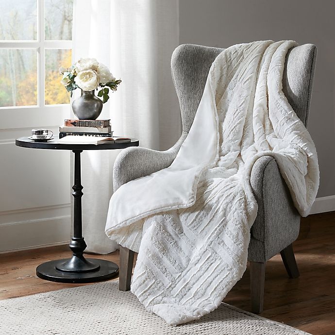 slide 2 of 4, Premier Comfort Madison Park Arctic Plush Down Alternative Throw Blanket - Ivory, 1 ct