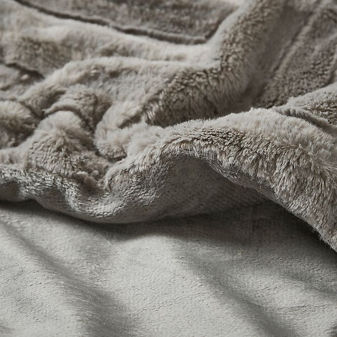 slide 4 of 4, Premier Comfort Madison Park Arctic Plush Down Alternative Throw Blanket - Grey, 1 ct