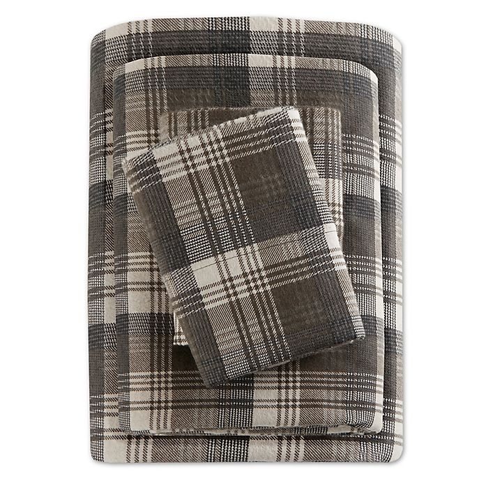 slide 2 of 5, Woolrich Tasha Flannel King Sheet Set - Brown, 1 ct