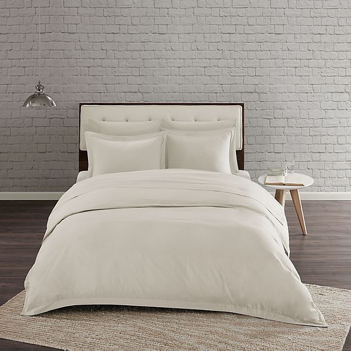 slide 2 of 3, Urban Habitat Comfort Wash Full/Queen Duvet Cover Set - Ivory, 1 ct