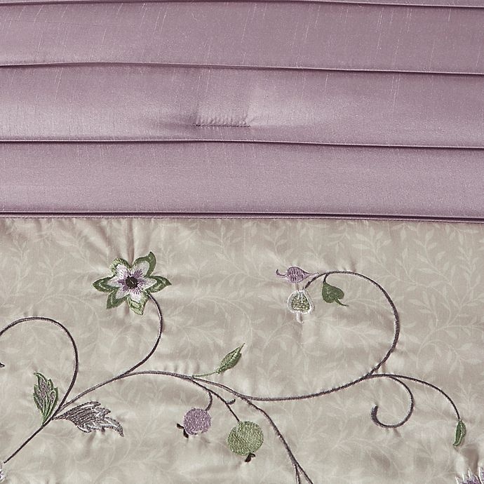 slide 9 of 11, Madison Park Serene Queen Comforter Set - Purple, 7 ct