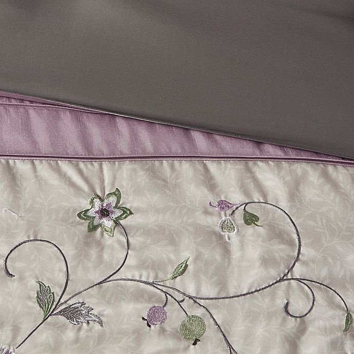 slide 10 of 11, Madison Park Serene Queen Comforter Set - Purple, 7 ct
