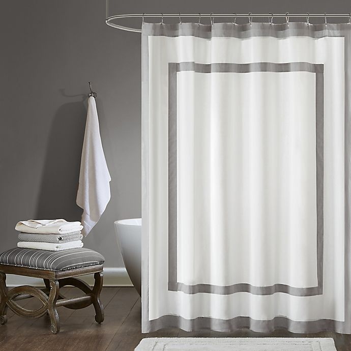 slide 1 of 1, Madison Park Greyson Shower Curtain - Grey, 72 in x 72 in