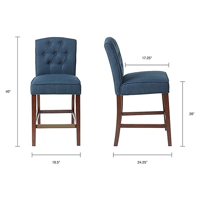 slide 2 of 4, Marian Madison Park Tufted Counter Stool - Navy, 1 ct