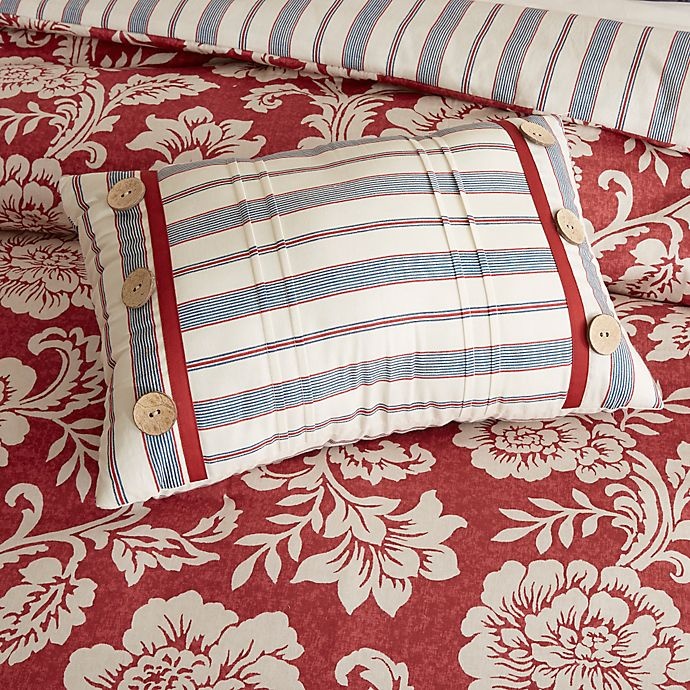 slide 5 of 7, Madison Park Lucy Reversible Queen Comforter Set - Red, 9 ct