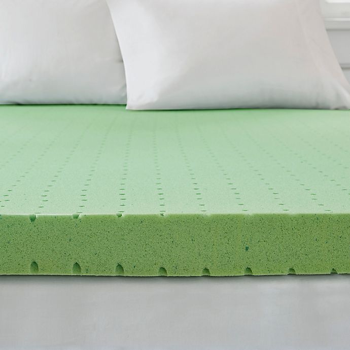 slide 6 of 8, Sleep Philosophy Flexapedic Gel Memory Foam Twin XL Mattress Topper - White, 3 in