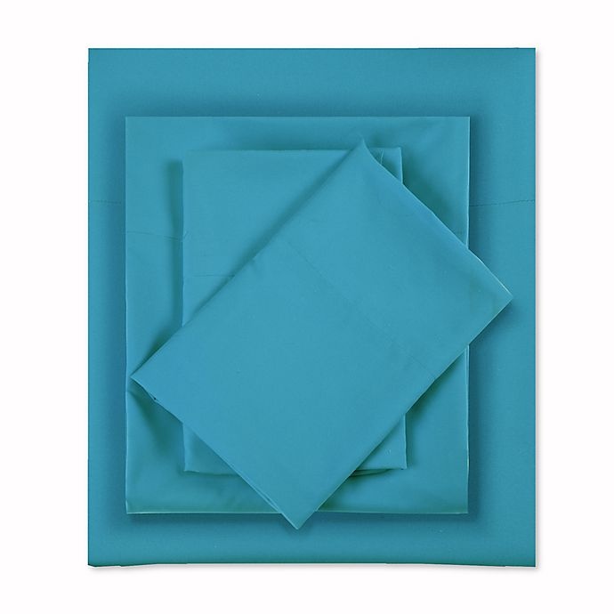 slide 2 of 2, Intelligent Design Microfiber Full Sheet Set - Teal, 1 ct