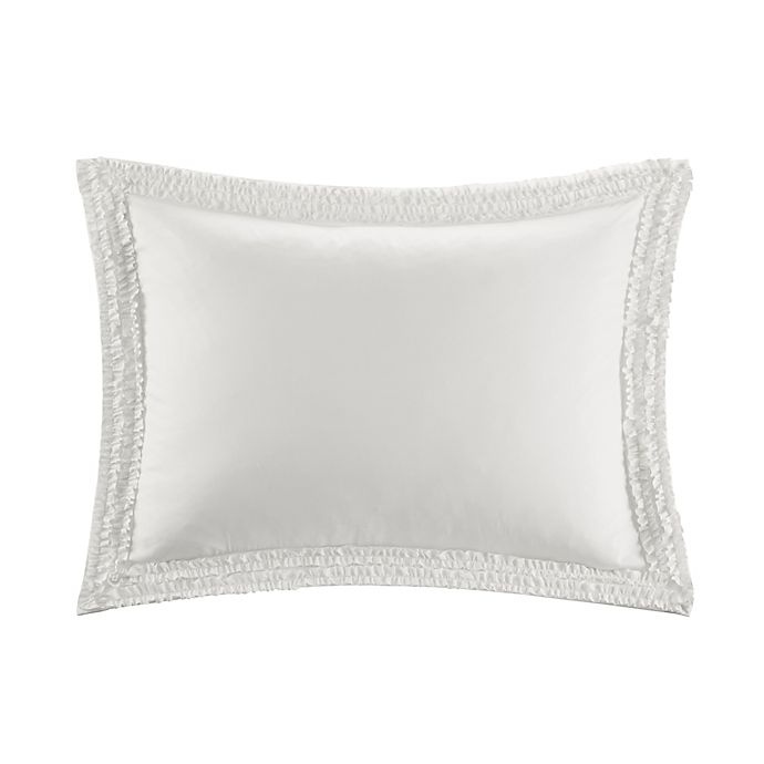 slide 3 of 5, Madison Park Essentials Ruffled King Bed Skirt and Pillow Shams Set - White, 1 ct