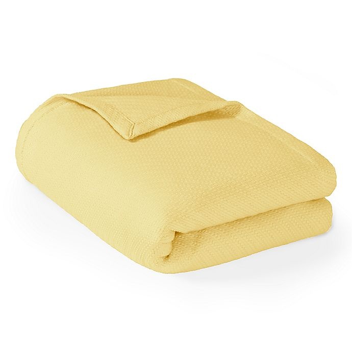 slide 1 of 3, Madison Park Liquid Cotton Twin Blanket - Yellow, 1 ct