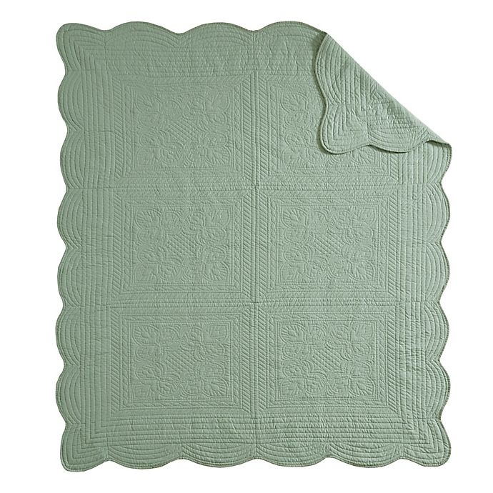 slide 2 of 5, Madison Park Tuscany Quilted Throw Blanket - Seafoam, 1 ct