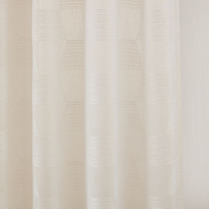 slide 5 of 5, Urban Habitat Kenzie Jacquard Rod Pocket Window Curtain Panel - White, 95 in