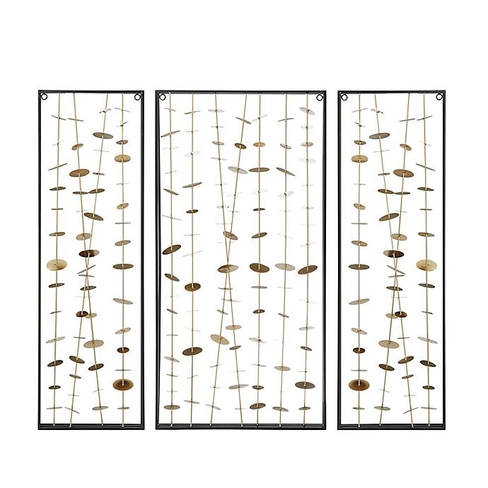 slide 1 of 6, Madison Park Clement Metal Wall Art, 3 ct