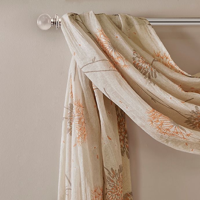 slide 4 of 7, Madison Park Arella Sheer Scarf Window Valance - Taupe, 144 in