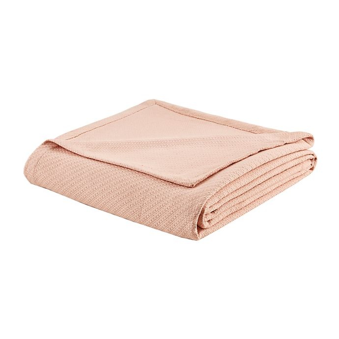 slide 7 of 8, Madison Park Liquid Cotton Twin Blanket - Blush, 1 ct