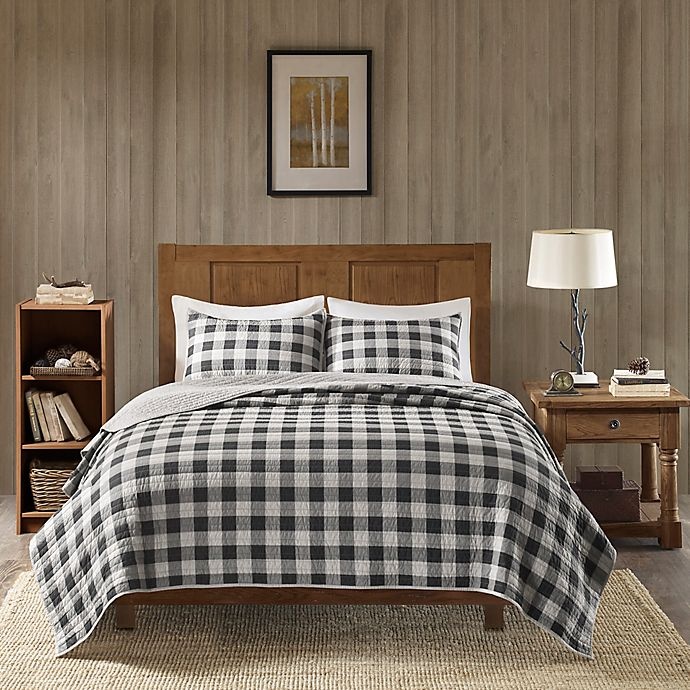 slide 2 of 4, Woolrich Buffalo Check Oversized Full/Queen Quilt Set - Grey, 3 ct