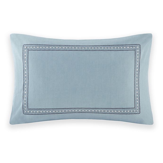 slide 1 of 1, Echo Design Echo Larissa Embroidered Oblong Throw Pillow - Blue, 1 ct