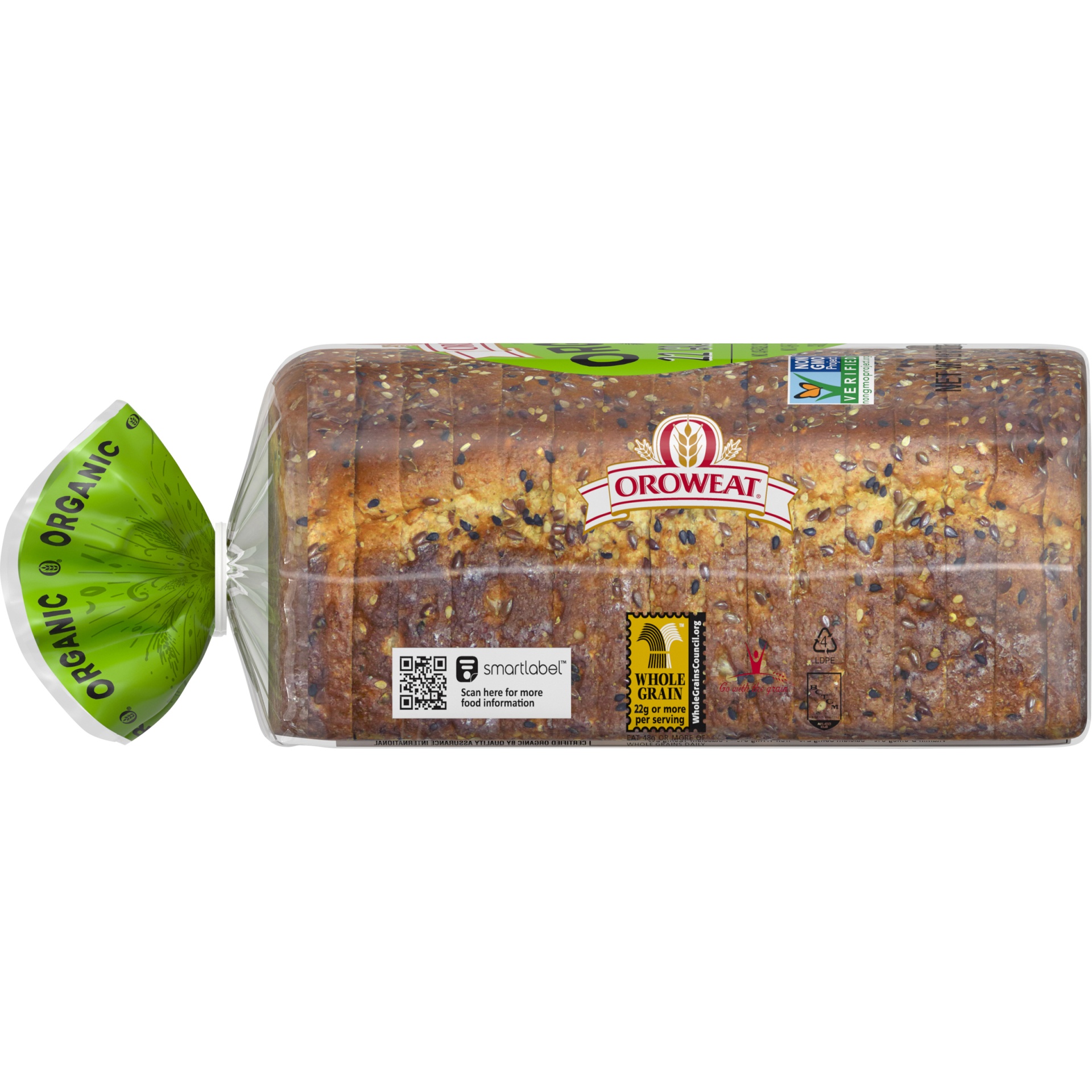slide 6 of 8, Oroweat Organic 22 Grains & Seeds Bread, 27 oz,