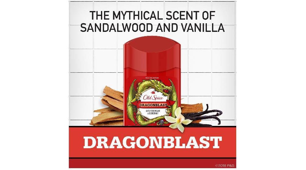 slide 2 of 6, Old Spice Wild Collection Dragonblast Invisible Solid Antiperspirant & Deodorant, 2.6 oz