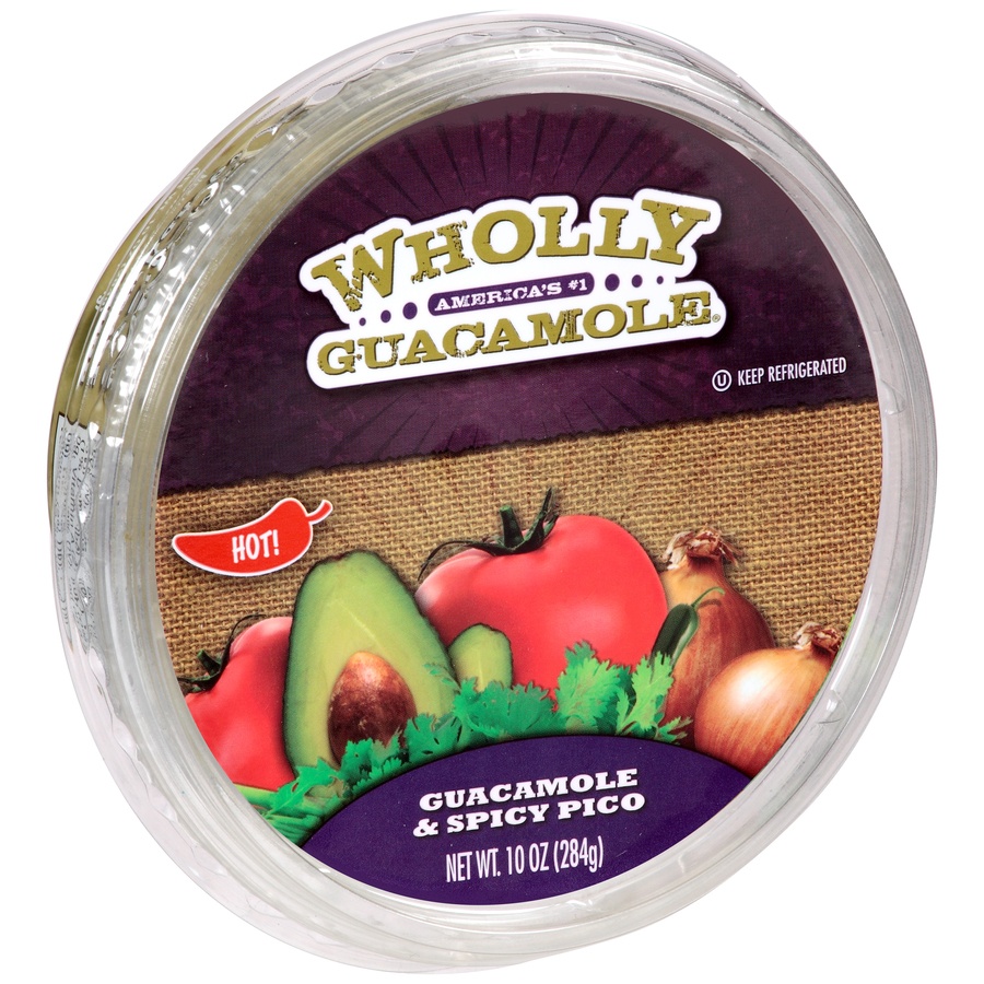 slide 2 of 7, Wholly Salsa Guacamole & Spicy Pico, 10 oz