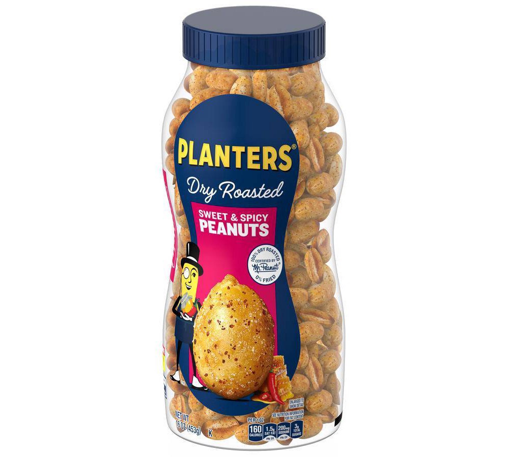 slide 8 of 9, Planters Dry Roasted Sweet & Spicy Peanuts - 16 oz, 16 oz