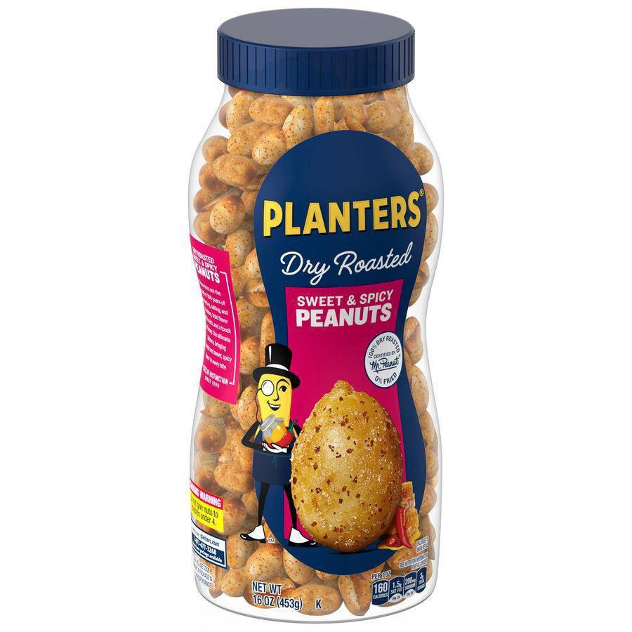 slide 7 of 9, Planters Dry Roasted Sweet & Spicy Peanuts - 16 oz, 16 oz
