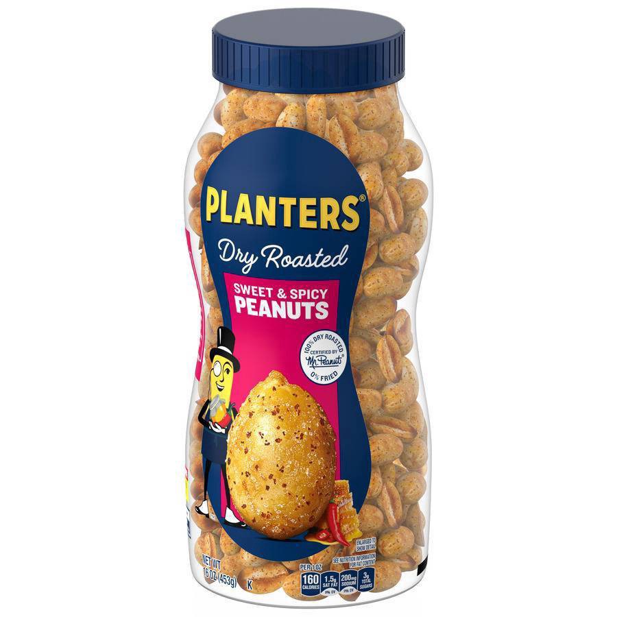 slide 5 of 9, Planters Dry Roasted Sweet & Spicy Peanuts - 16 oz, 16 oz