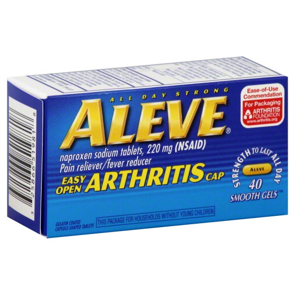 slide 1 of 1, Aleve Pain & Fever Reducer Gelcaps Arthritis Cap, 40 ct