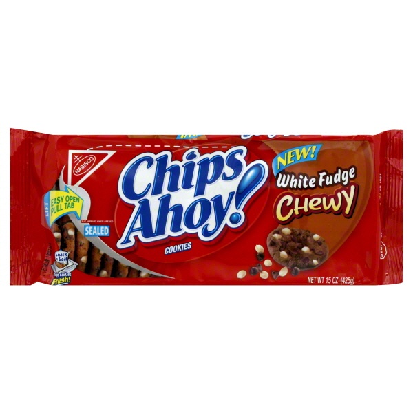 slide 1 of 1, Chips Ahoy! Cookies Chewy White Fudge, 15 oz