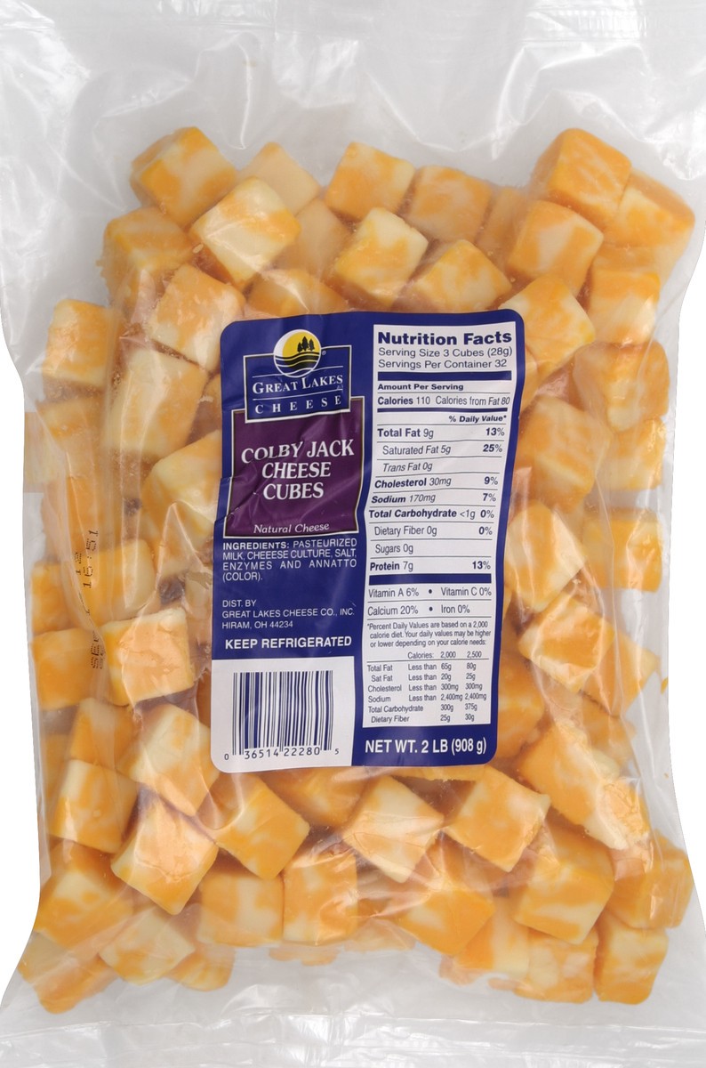 slide 4 of 5, Great Lakes Cheese Cheese Cubes 2 lb, 2 lb