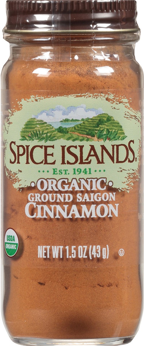 slide 4 of 7, Spice Islands Organic Ground Saigon Cinnamon 1.5 oz, 1.5 oz