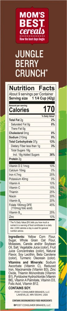 slide 5 of 6, 1/13 Momsbest Jungle Berry Crunch, 13 oz