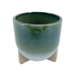 ROOM & RETREAT Rr Ceramic Green Planter