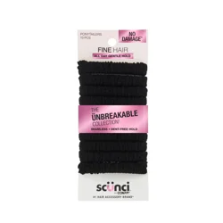 Scunci Comfy Unbreakable Ponytailer for Fine Hair - Black