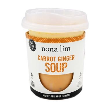 slide 1 of 1, Nona Lim Carrot Ginger Soup Heat & Sip, 10 oz