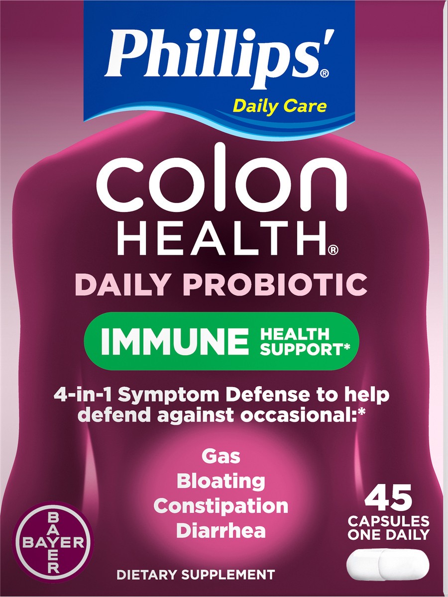 slide 5 of 6, Phillips' Colon Health Capsules Daily Probiotic 45 ea Box, 45 ct