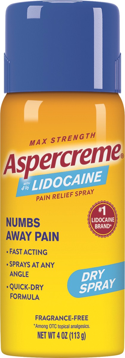 slide 1 of 5, Aspercreme Max Strength with 4% Lidocaine Pain Relief Spray 4 oz, 4 fl oz