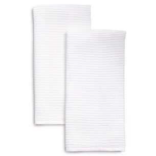 slide 1 of 1, Sur La Table Microfiber Kitchen Towels, White, 3 ct; 19 in x 16 in