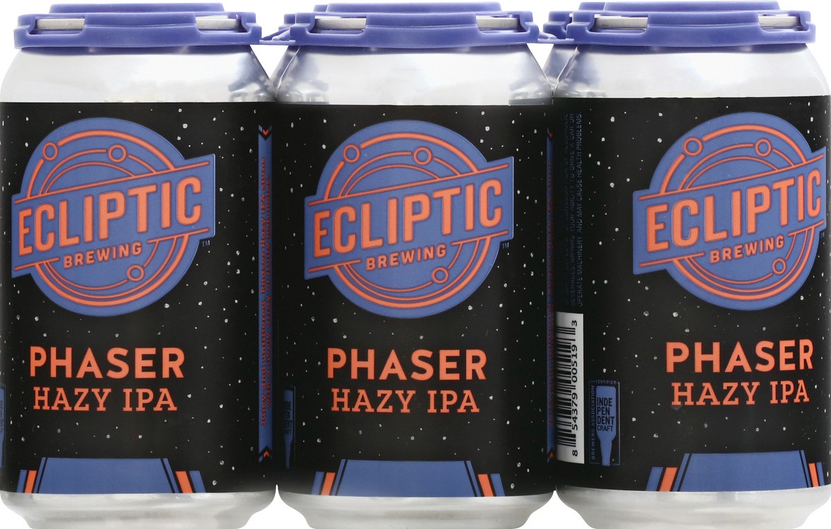 slide 2 of 11, Ecliptic Brewing Phaser Hazy IPA Beer 6 ea, 6 ct; 12 oz
