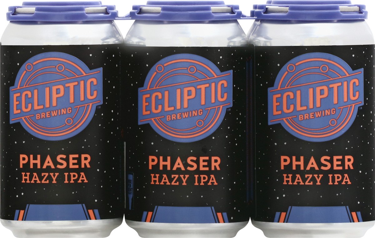slide 3 of 11, Ecliptic Brewing Phaser Hazy IPA Beer 6 ea, 6 ct; 12 oz