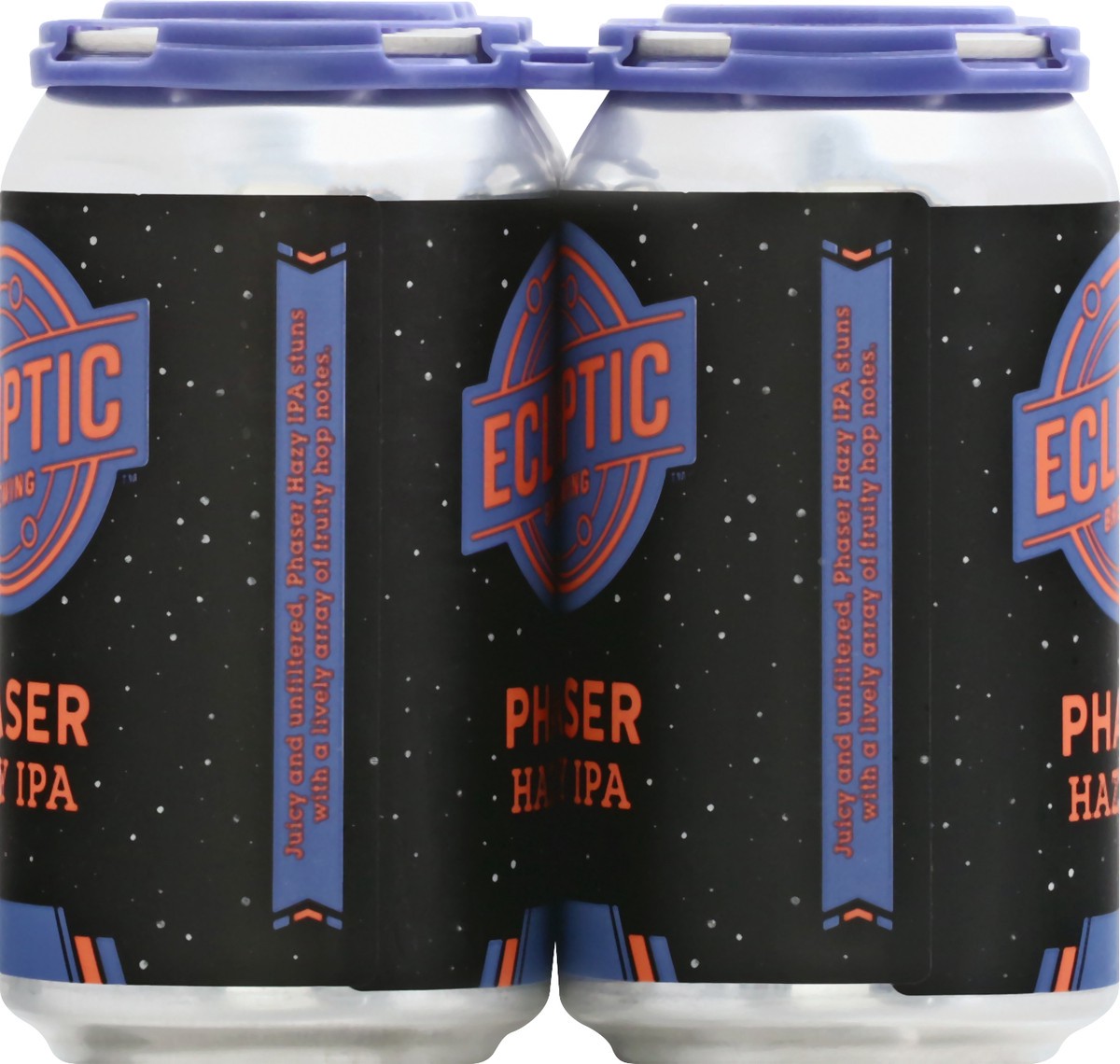 slide 9 of 11, Ecliptic Brewing Phaser Hazy IPA Beer 6 ea, 6 ct; 12 oz