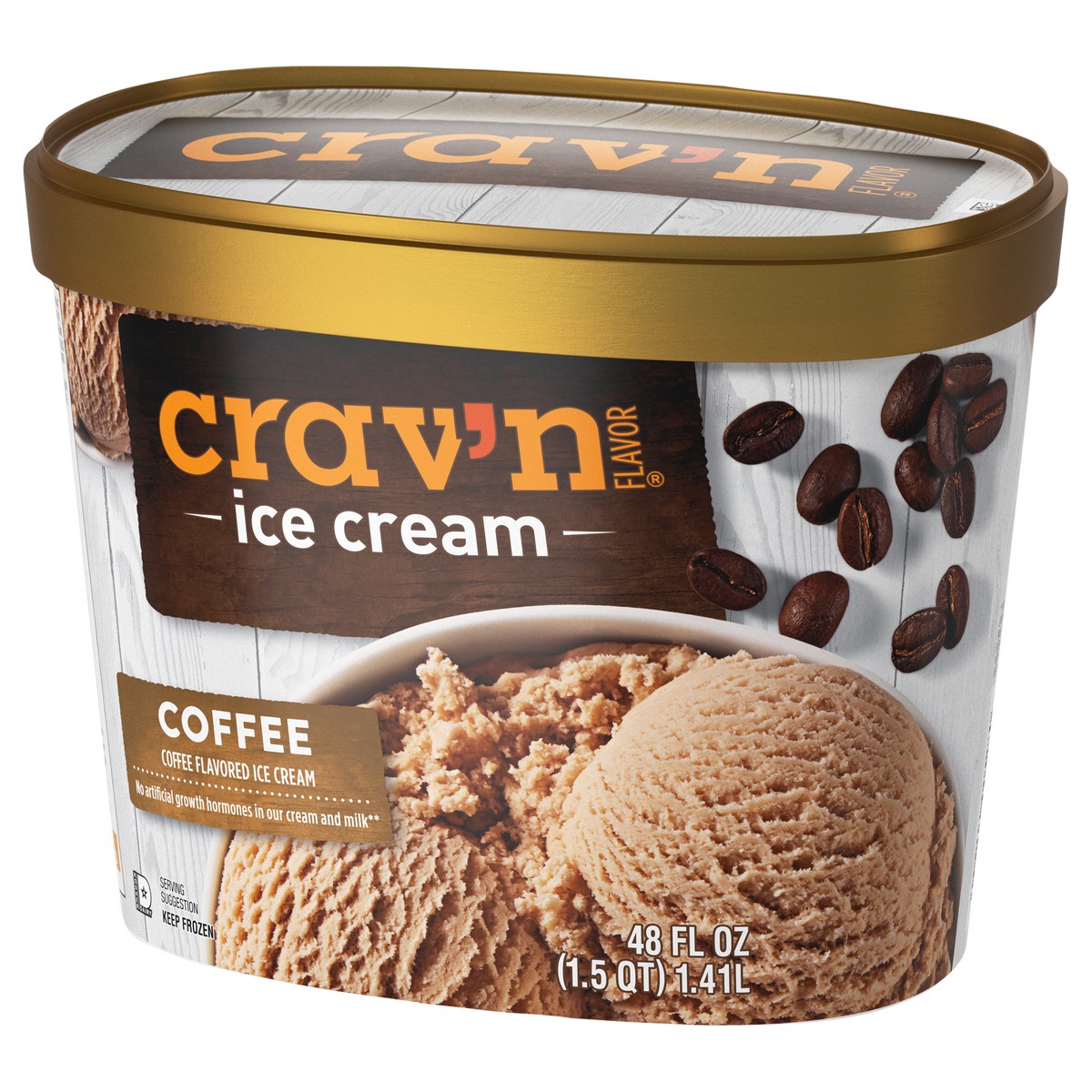 slide 3 of 4, Crav'n Flavor Coffee Ice Cream 48 fl oz, 48 fl oz