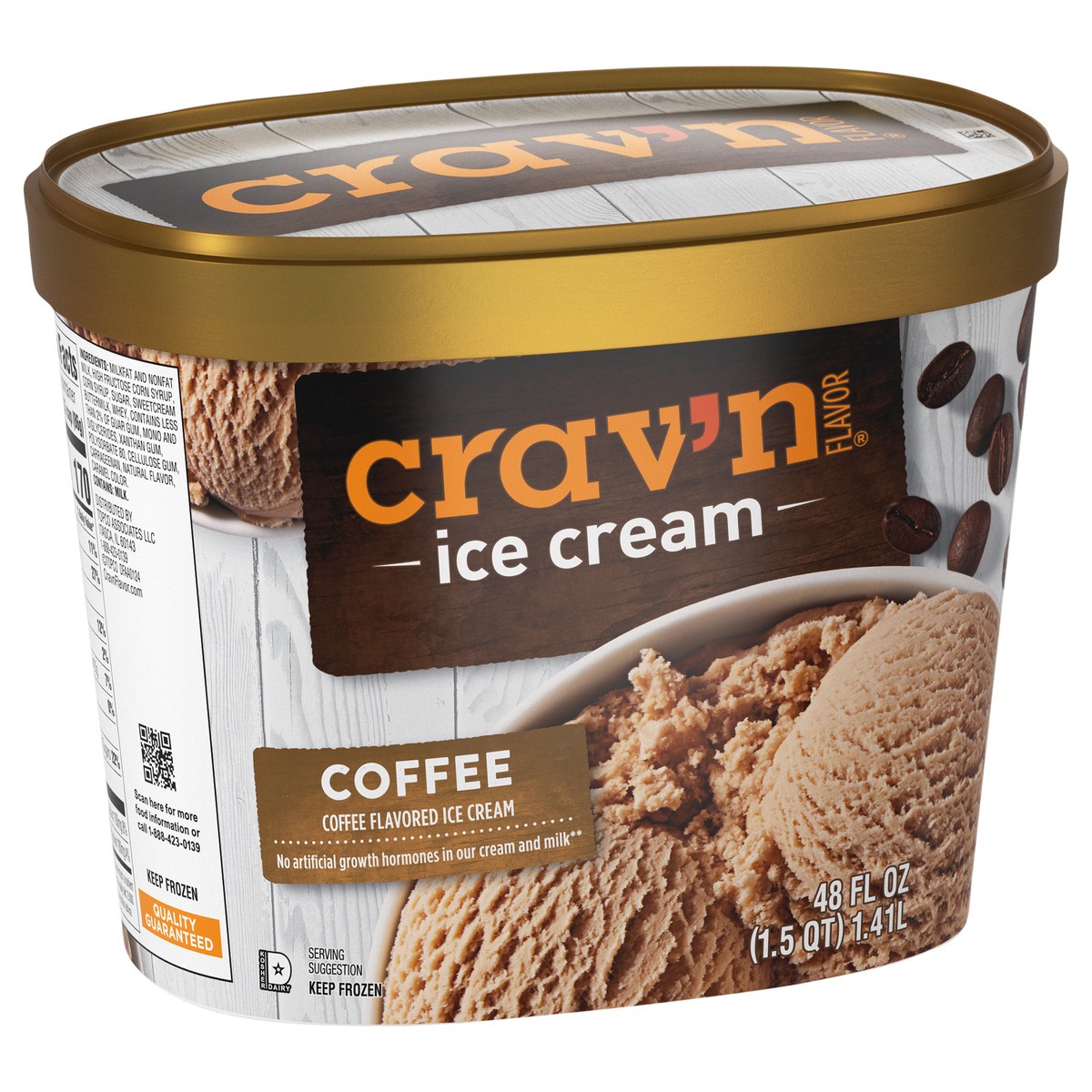 slide 2 of 4, Crav'n Flavor Coffee Ice Cream 48 fl oz, 48 fl oz