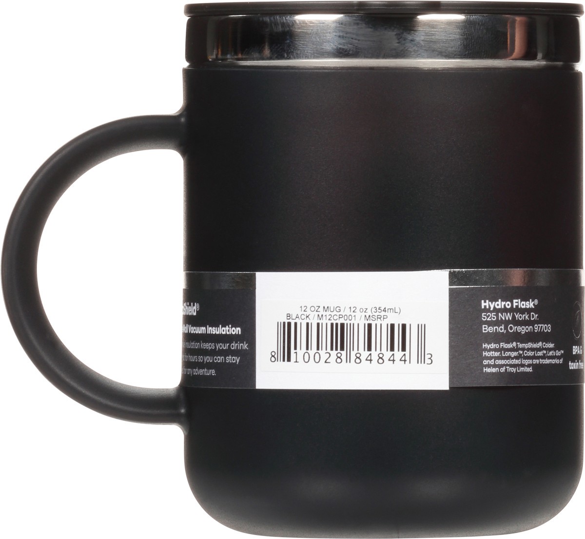 slide 3 of 9, Hydro Flask Mug - Black, 12 oz
