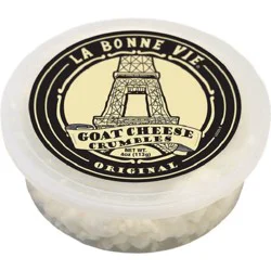 La Bonne Vie Plain Goat Cheese Crumbles