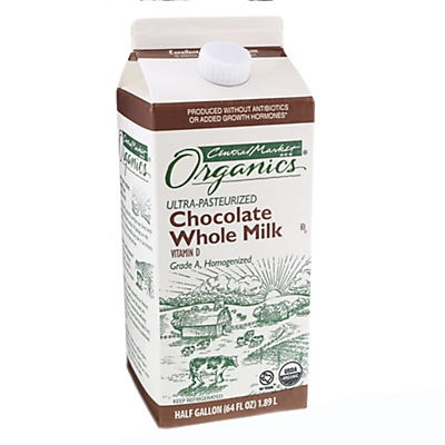 slide 1 of 1, Central Market Organics Chocolate Milk, 1/2 gal