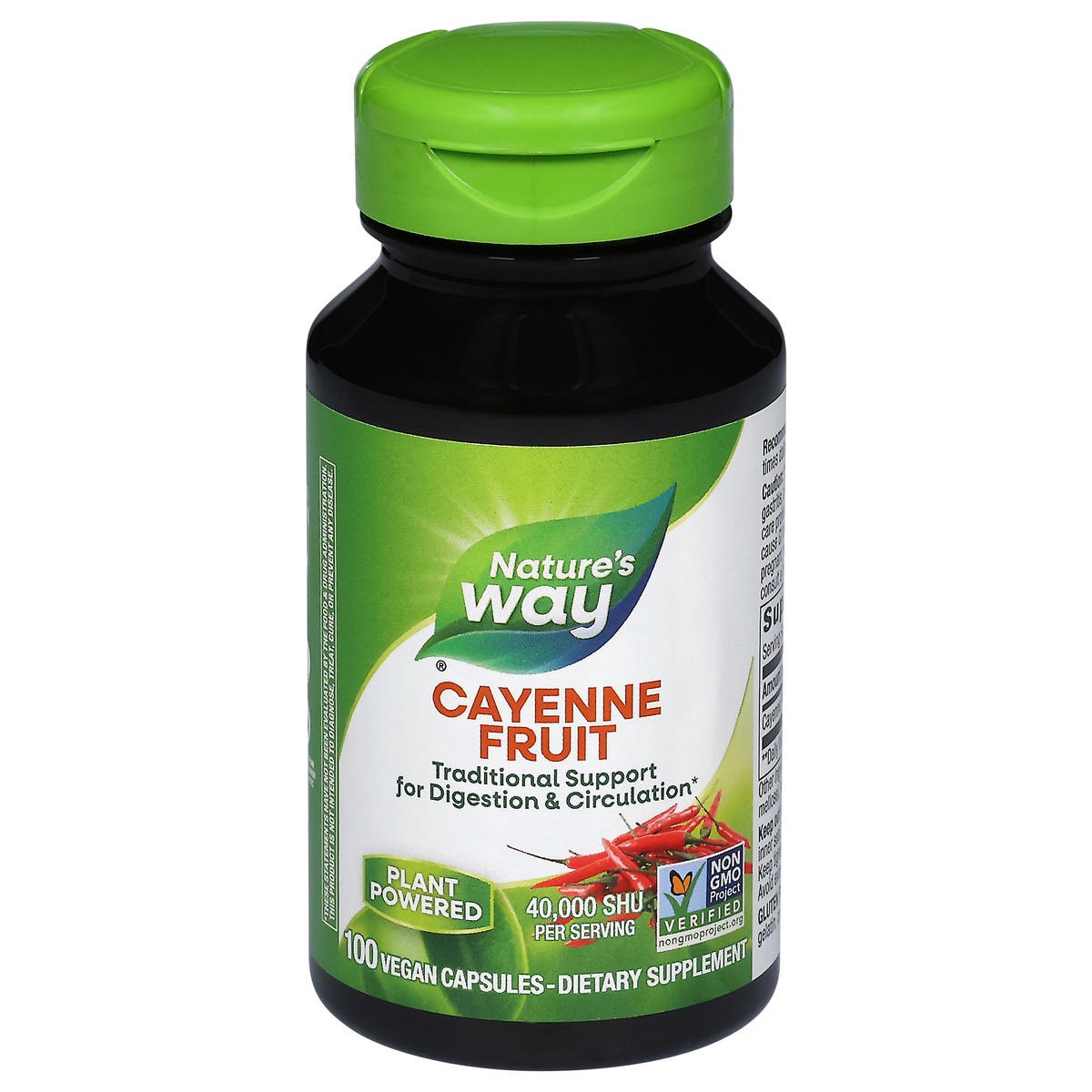 slide 1 of 4, Nature's Way 40,000 SHU Cayenne Fruit 100 Vegan Capsules, 100 ct