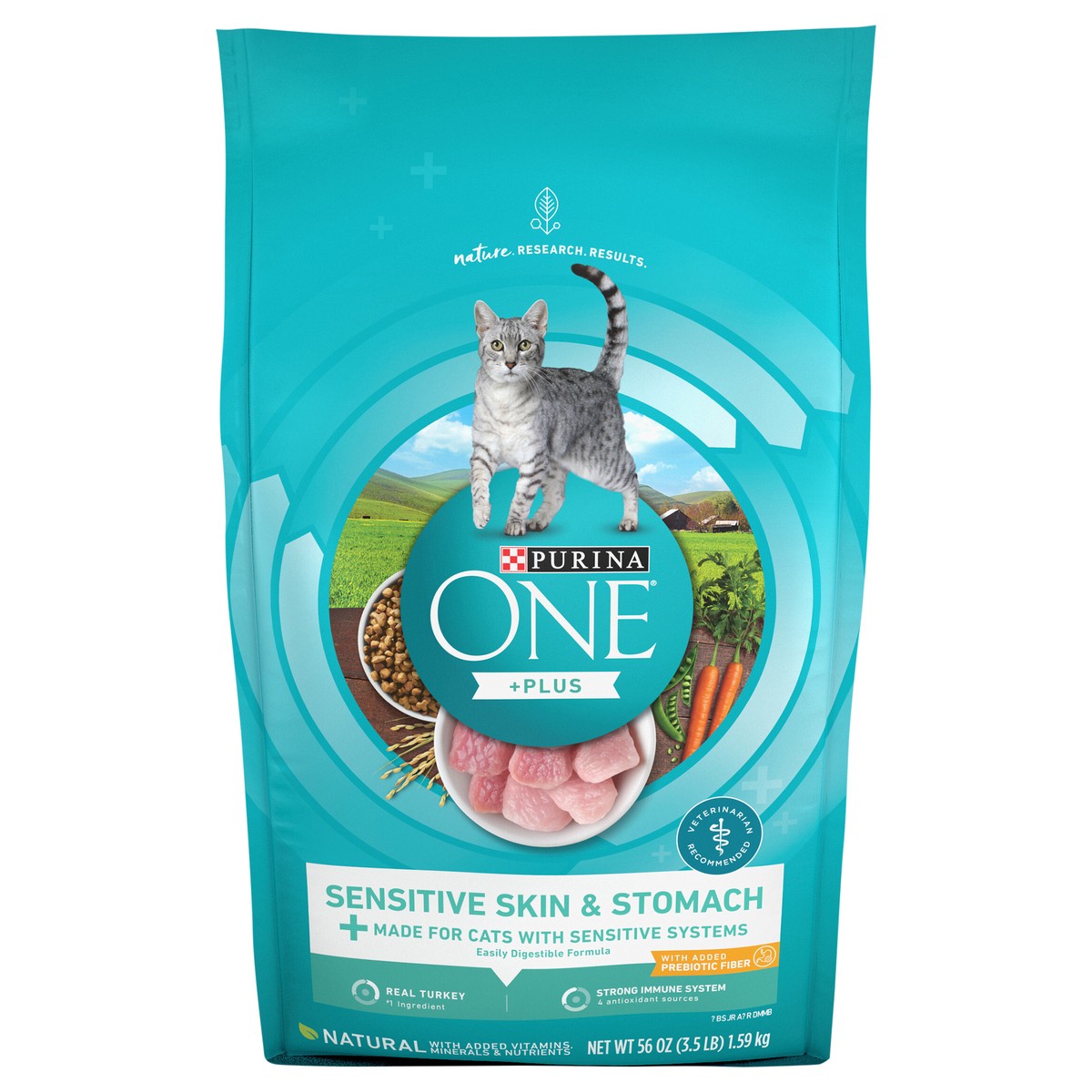 slide 16 of 16, Purina ONE Sensitive Systems Adult Premium Cat Food, 3.5 lb