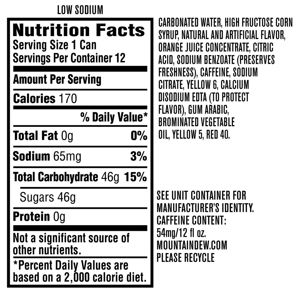 slide 8 of 8, Mountain Dew Soda - 9 lb, 144 oz