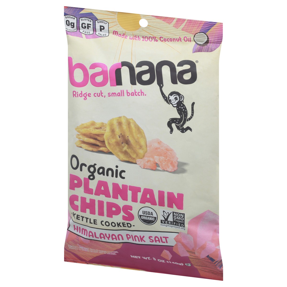 slide 3 of 9, Barnana Organic Plantain Chips, Himalayan Pink Salt, Kettle Cooked, 5 oz